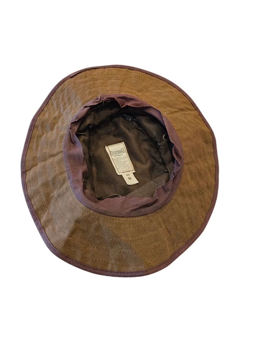Driza-Bone Hat Boonie Fitted Mens M Brown Cotton Canvas Wide Brim Outdoor - Picture 3 of 5